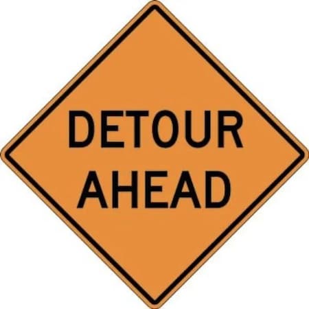 Accuform RIGID CONSTRUCT ION SIGN DETOUR AHEAD FRK421DP